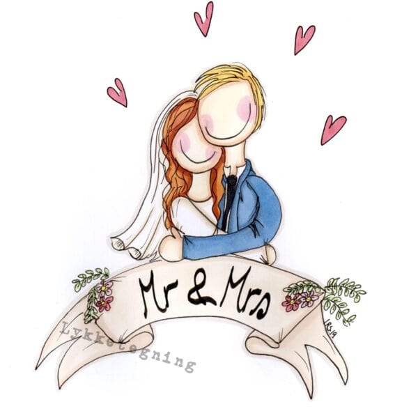 Tegning "Mr and Mrs"