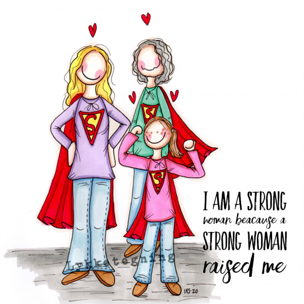 Illustration Strong woman
