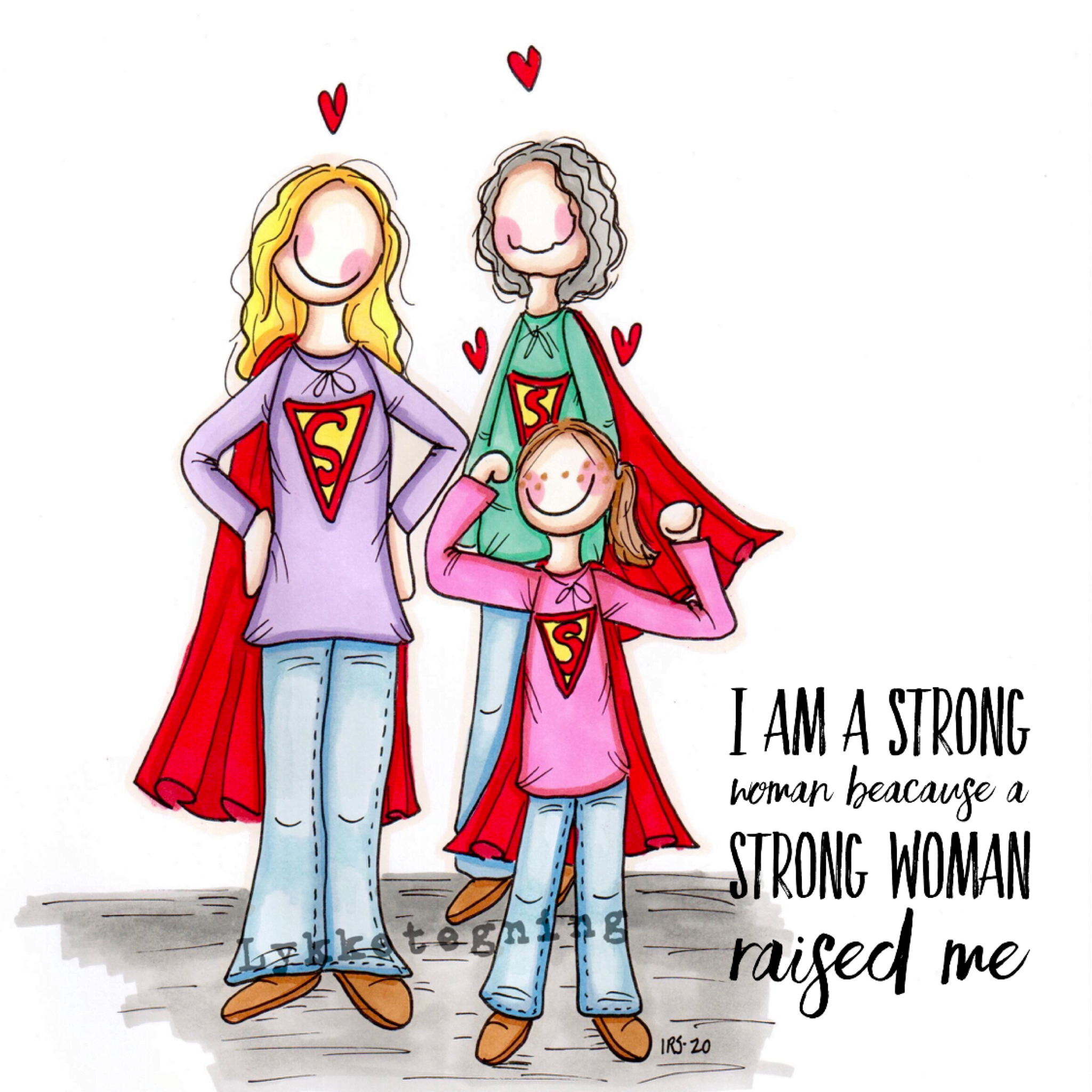 Illustration Strong woman