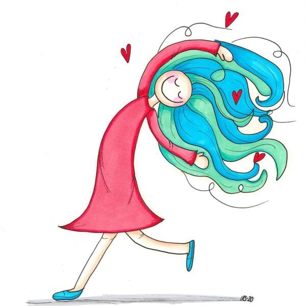 Original håndtegnet illustrasjon " Dance like no one is watching"