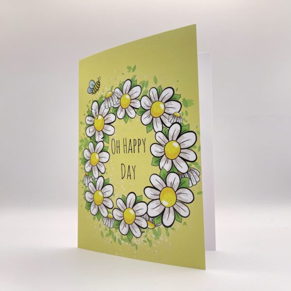 Gratulasjonskort "Oh happy day" Lykketegning