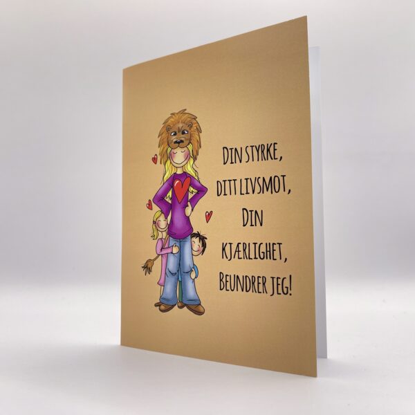 Gratulasjonskort "Mamma" Lykketegning