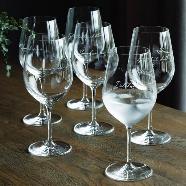 Vinglass fra Lykketegning. 8 pack. 8 for prisen av 7