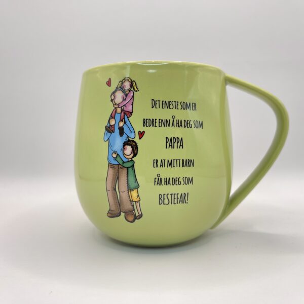 Lykkekopp til "BESTEFAR". (grønn)