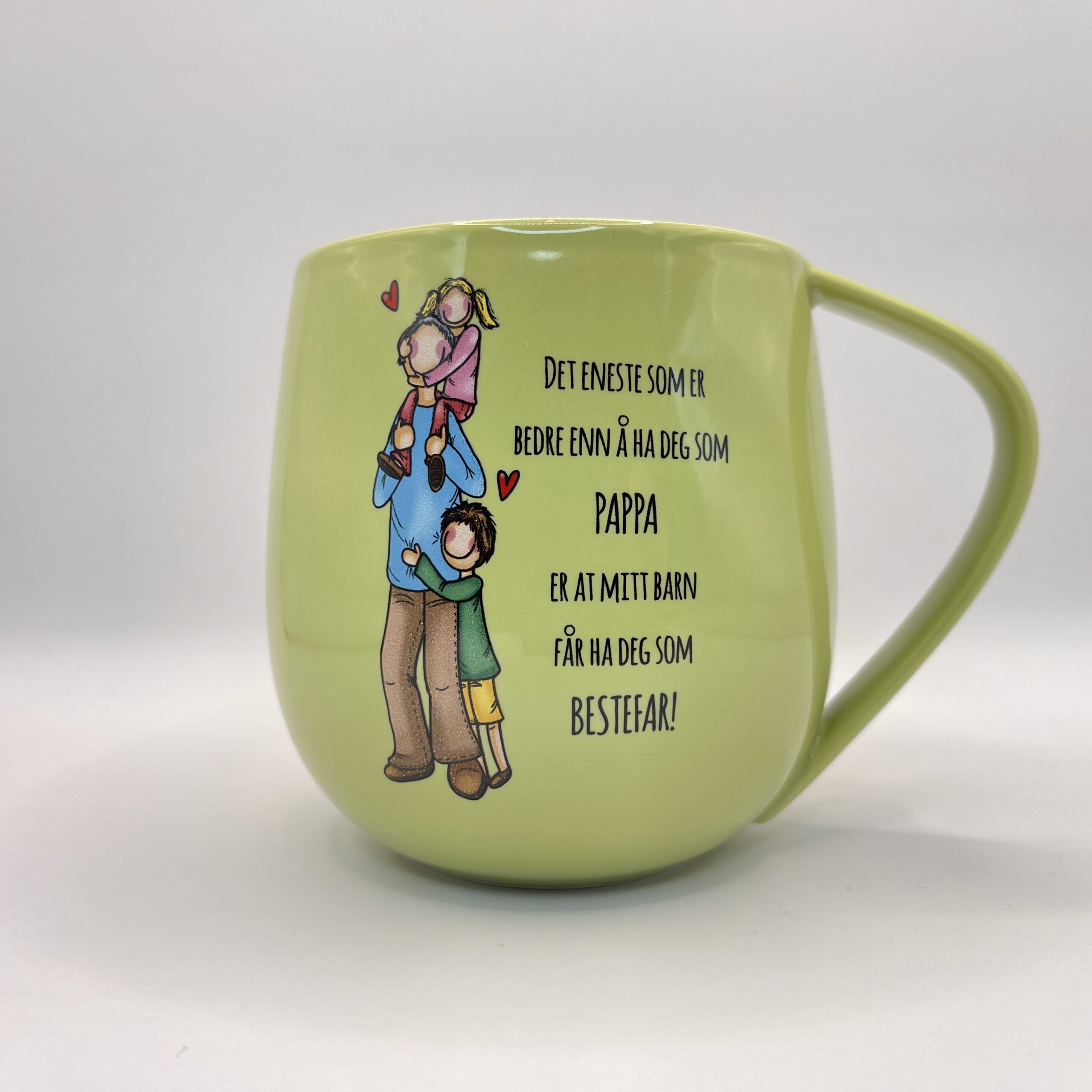 Lykkekopp til "BESTEFAR". (grønn)