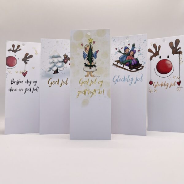 Pakkelapper fra Lykketegning til jul