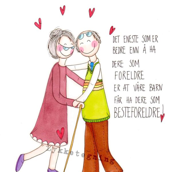 Tegning "Besteforeldre"