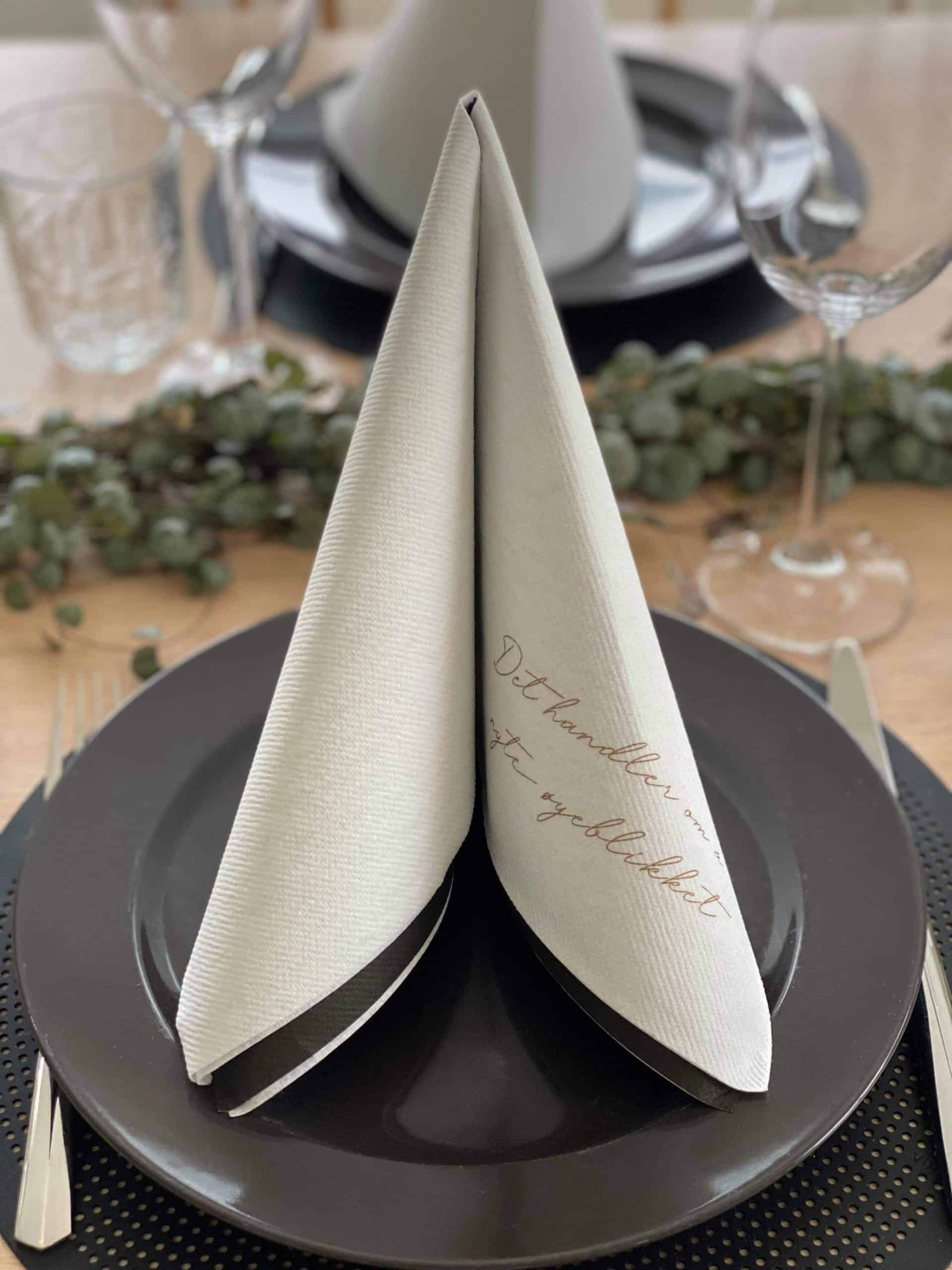 Nyhet! Servietter ; Det handler om å nyte øyeblikket