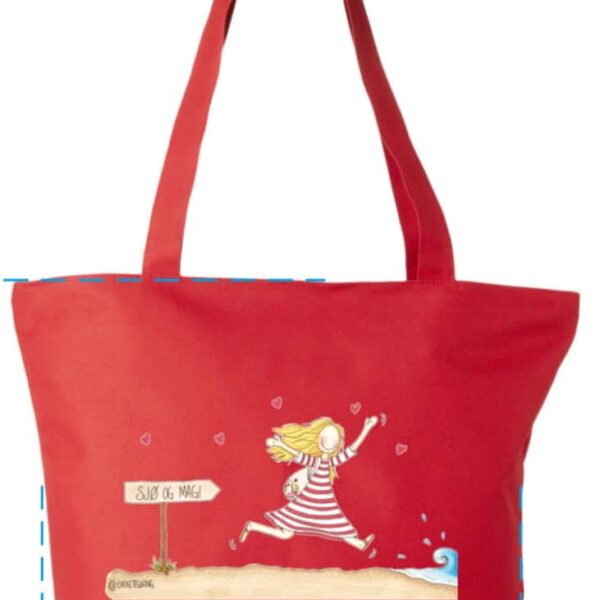 Knallfin og praktisk sommerveske - Rød Limited edition