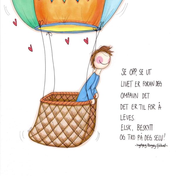 Illustrasjon - "Se opp, se ut. Livet er foran deg"