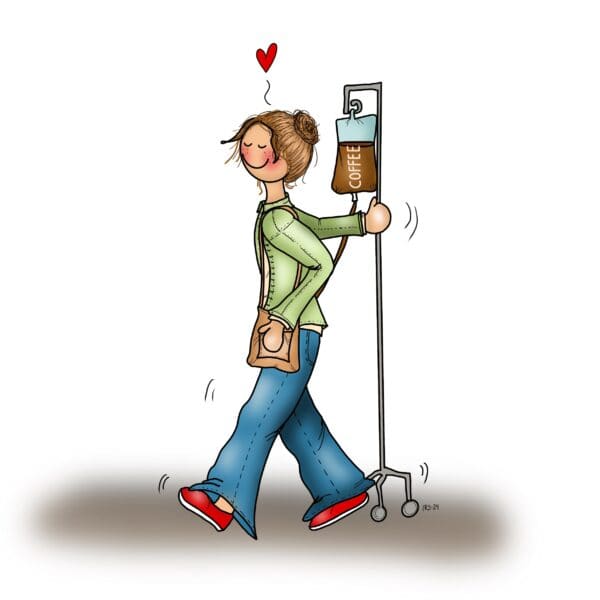 Lykketegning "Coffee to go"