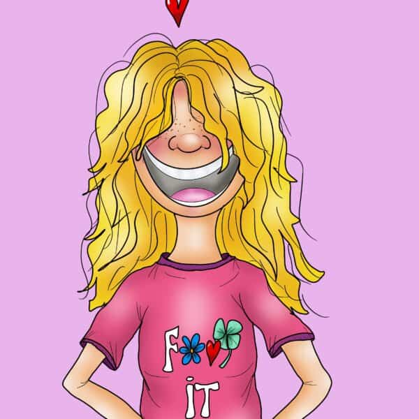 Lykketegning "F... it " Illustrasjon