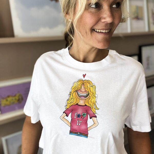 Cropped T-shirt Lykketegning