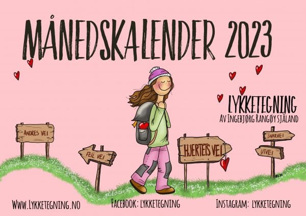 Månedskalender fra Lykketegning 2023