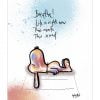 Printed illustration from Lykketegning. Breathe. Snoopy