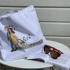 Knallfin og praktisk bag -"Carry your dreams with you" Hvit/orange/blå og rød