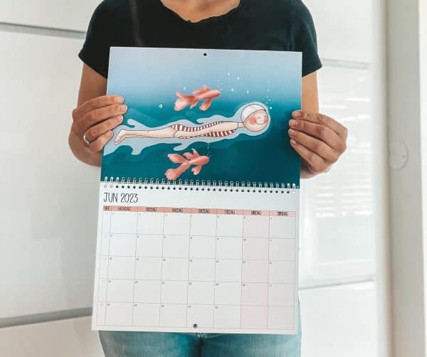 Månedskalender fra Lykketegning