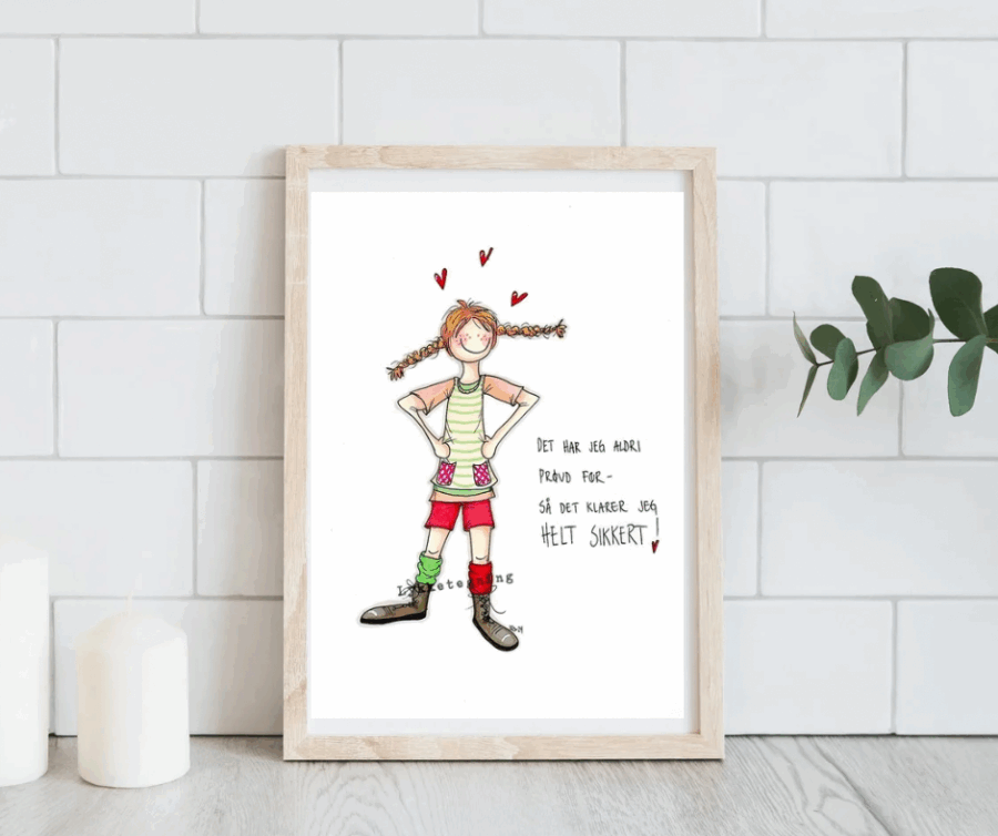 Illustrasjon fra Lykketegning. "Pippi" - Imagen 3