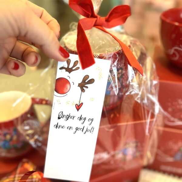 Parcel labels from Lykketegning for Christmas