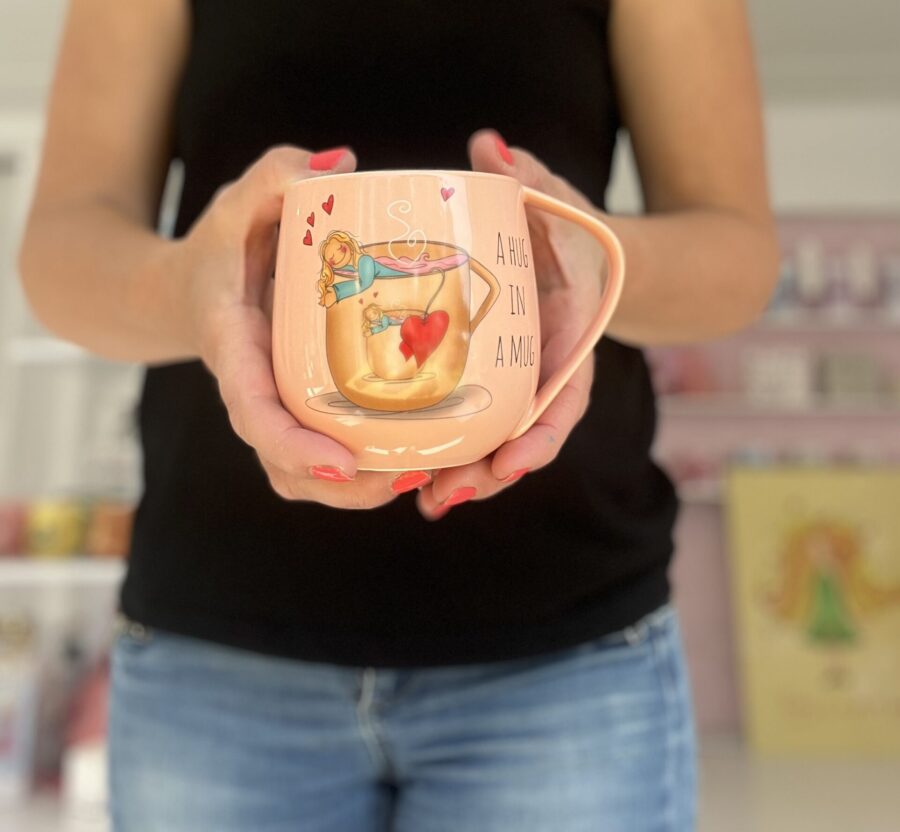 Lykketegning Mug: "Hug"