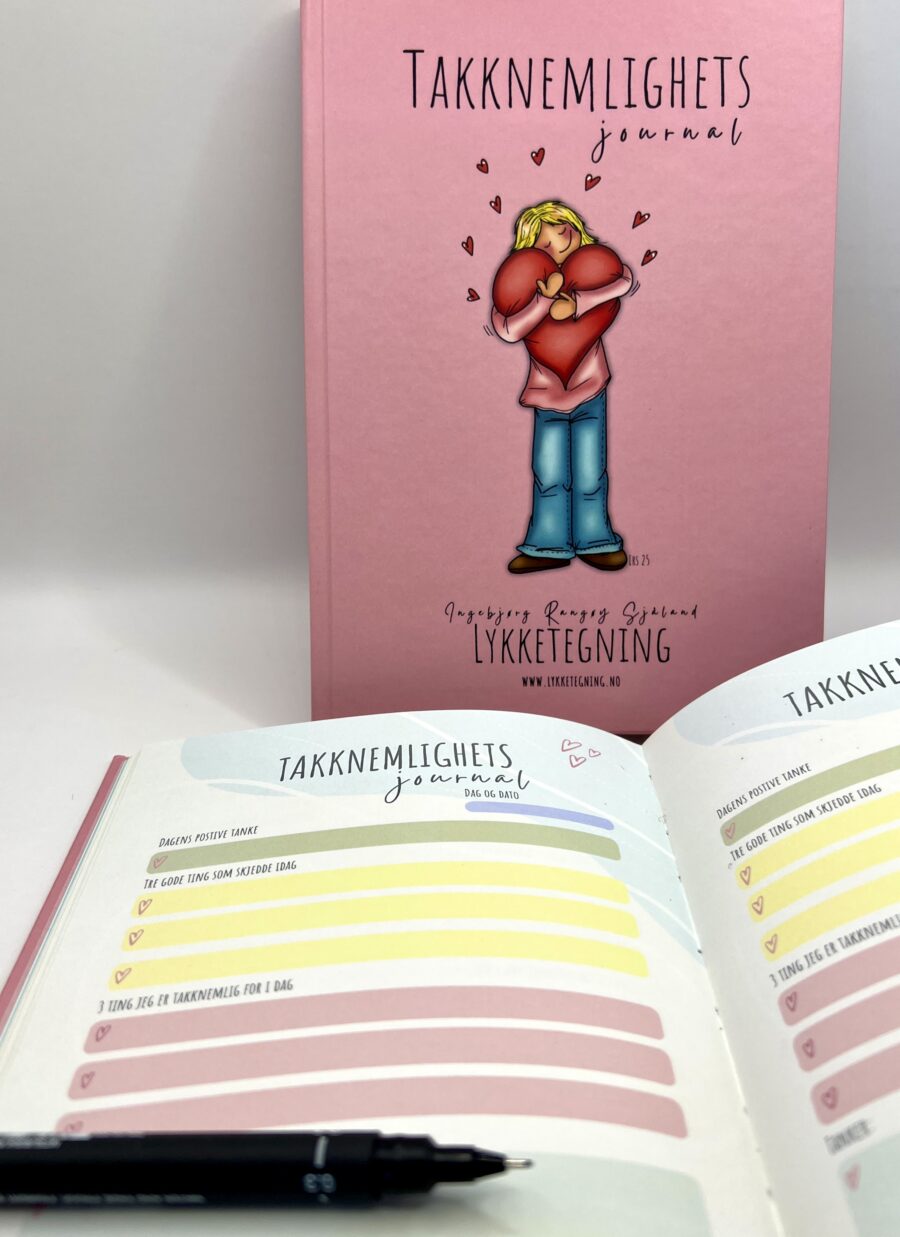 Gratitude journal from Lykketegning