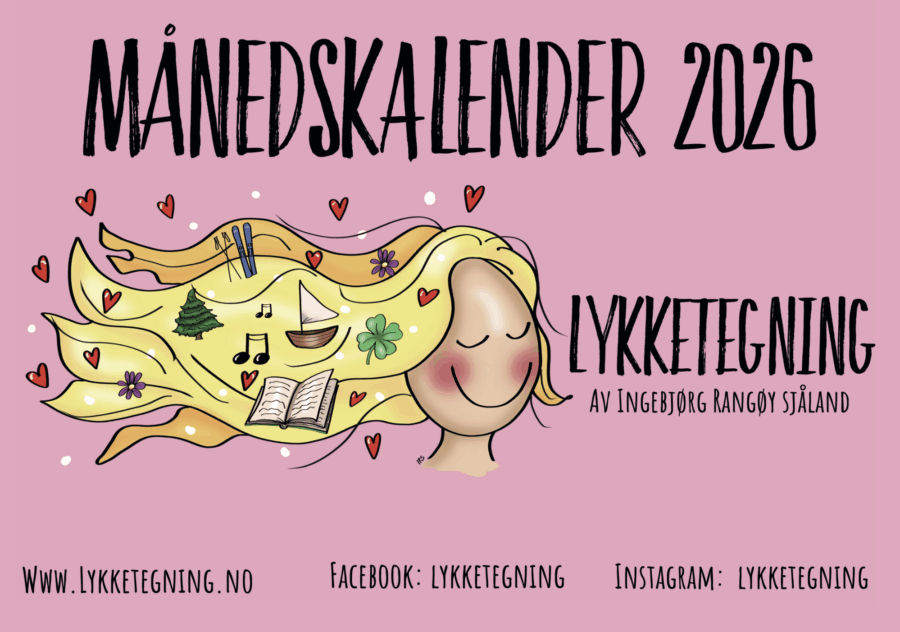 MÅNEDSKALENDER FOR 2026 LYKKETEGNING