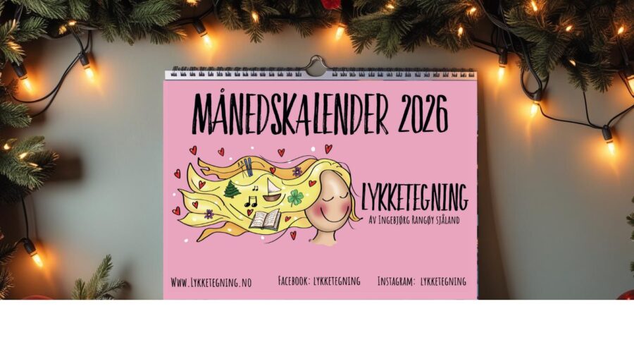 Flott månedskalender fra Lykketegning for 2026! - Bild 3