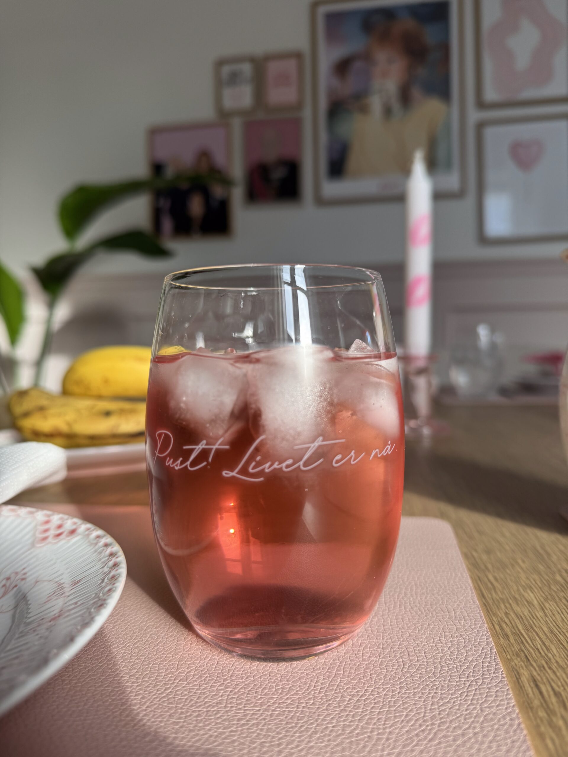 Vakre vannglass med inngravering 2 pack; "Pust, livet er nå" - Bild 2