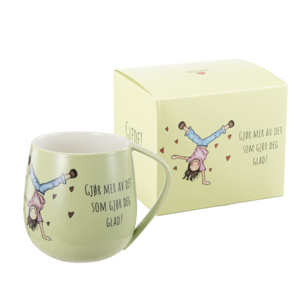 Nyhet! Lykkekopp fra Lykketegning "Glede"