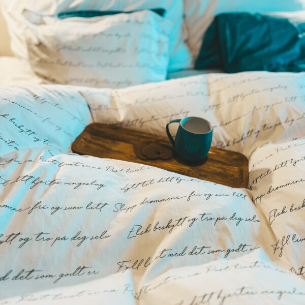 Introduksjonspris! Nydelig sateng sengesett fra Lykketegning