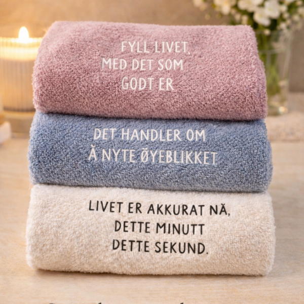 Gjestehåndklær fra Lykketegning i 2-pakning (40 x 60 cm)