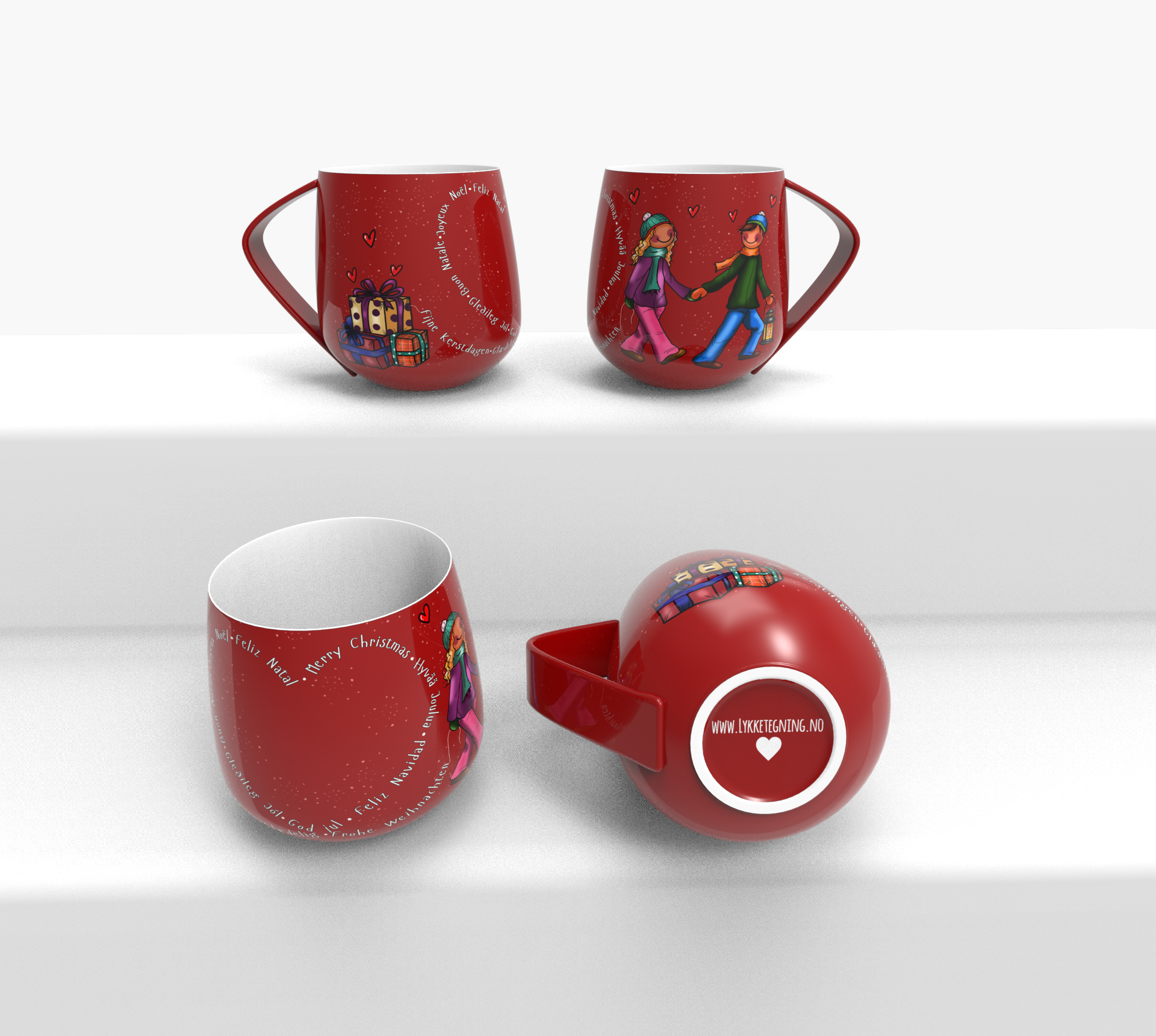 "Merry christmas/God jul" Lykkekopp - Bilde 4