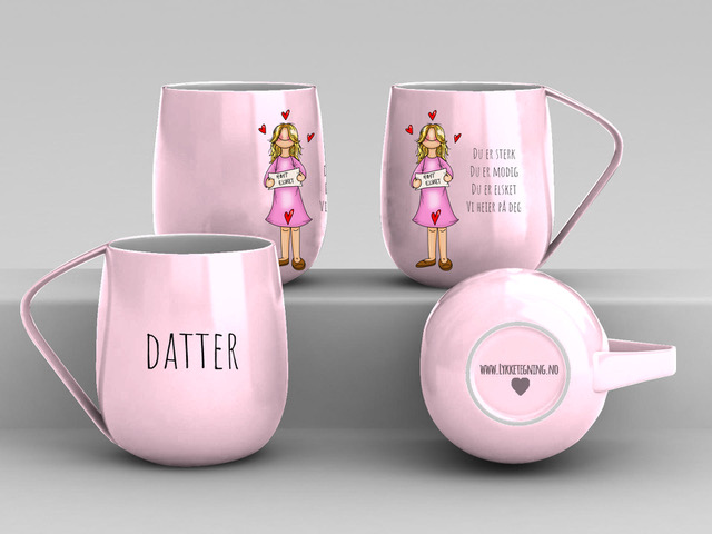 "Datter" Lykkekopp fra Lykketegning - Bilde 3