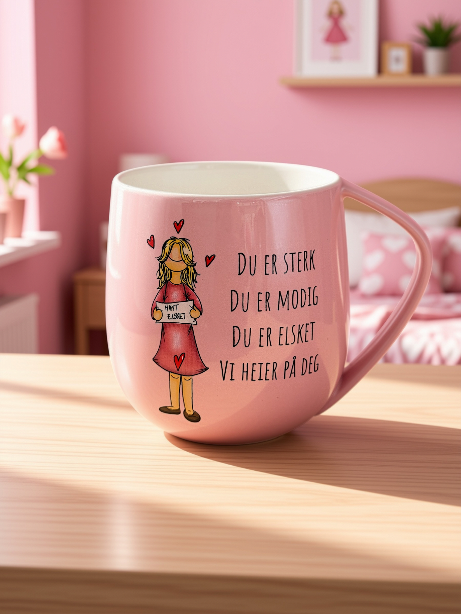 "Datter" Lykkekopp fra Lykketegning