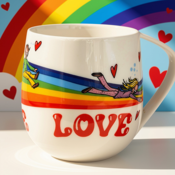 Choose love mug from Lykketegning