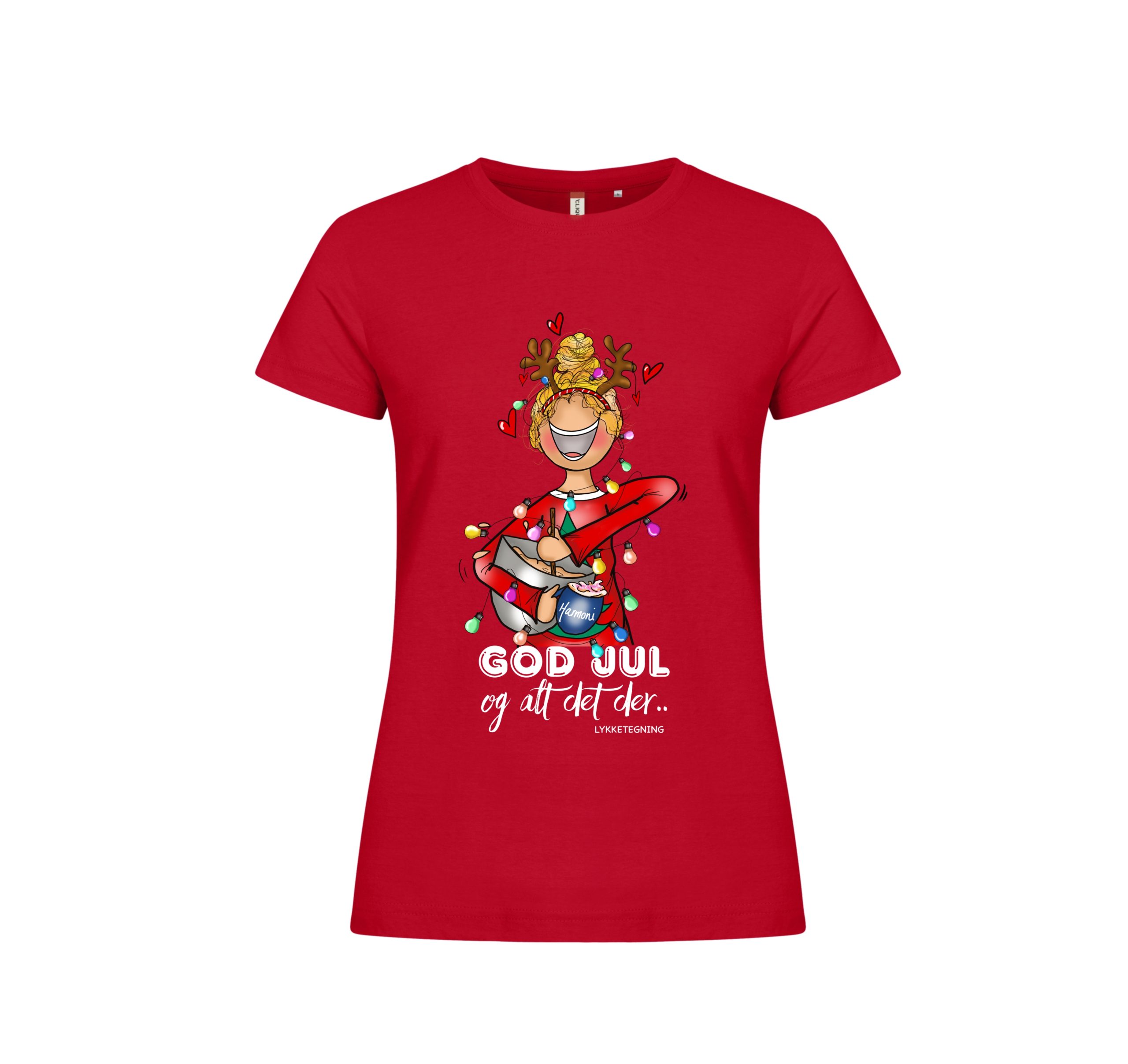 T-skjorte fra Lykketegning; God jul