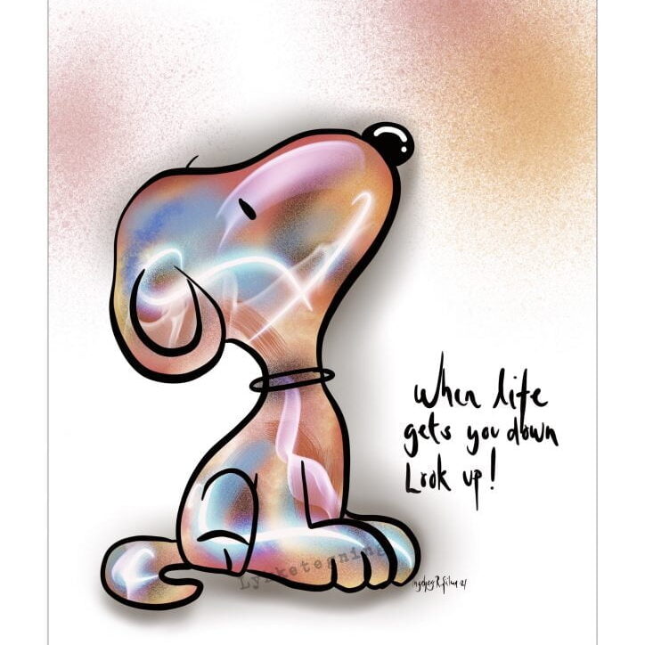 "Look up" Art. Graphic